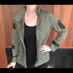 Military inspired cargo jacket